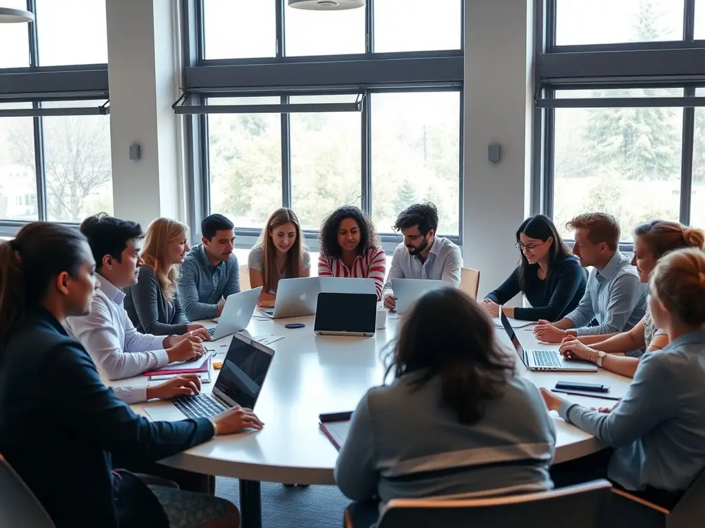 A franchisee participating in a Kreko training session, interacting with instructors and learning about the company's operational strategies. The image should convey a sense of collaboration and expertise.